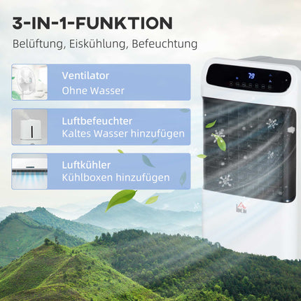 Portable Air Cooler with Ice Box, 3 Modes, 12L Tank