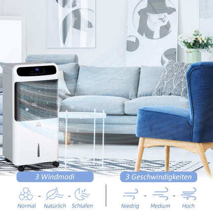 Portable Air Cooler with Ice Box, 3 Modes, 12L Tank