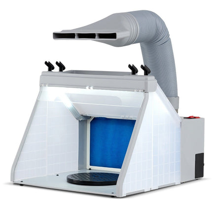 Portable Airbrush Spray Booth with LED Lights & Turntable