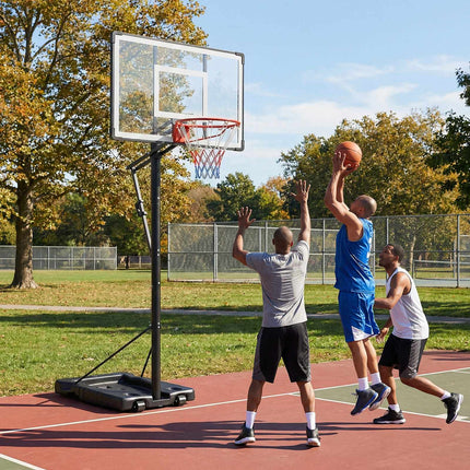 Portable Basketball Hoop, Adjustable 5.6-10 Ft, 43 In Backboard