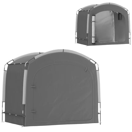 Portable Bike Storage Tent for 3-4 Bikes, Dark Grey