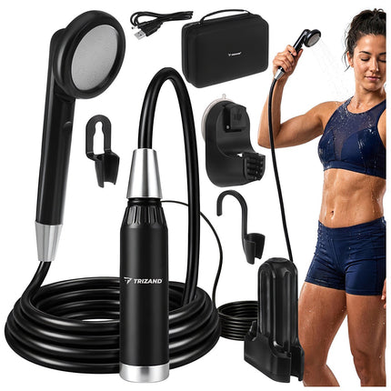 Tragbare Campingdusche, 2200mAh Akku, USB-Aufladung