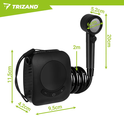 Tragbare Campingdusche, 8000mAh Akku, IPX8 wasserdicht