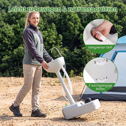 Portable Camping Sink with 4.5 Gal Tank & Foot Pump