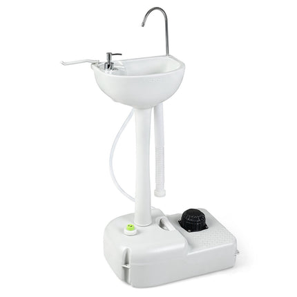 Portable Camping Sink with 4.5 Gal Tank & Foot Pump