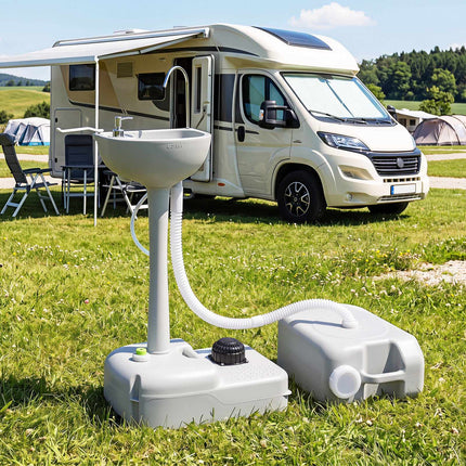 Portable Camping Sink with 4.5 Gal Tank & Wheels