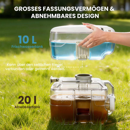 Přenosná kempingová toaleta, 20l odpadní nádrž, nosnost 147 kg