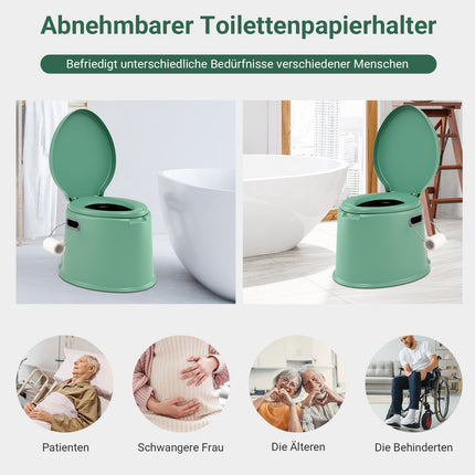 Portable Camping Toilet with Removable Bucket, 200kg Capacity