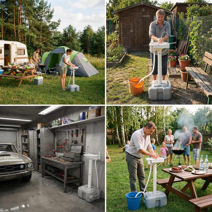 Portable Camping Washbasin, 20L Tank, USB Pump