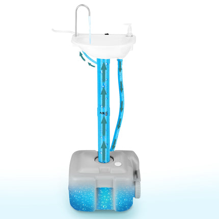 Portable Camping Washbasin, 20L Tank, USB Pump