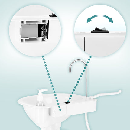 Portable Camping Washbasin, 20L Tank, USB Pump