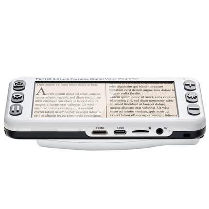 Portable Digital Magnifier, 5-Inch LCD, 2–48X Zoom