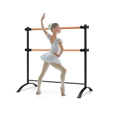 Portable Double Ballet Barre, 4 ft, Adjustable Height