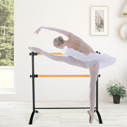 Portable Double Ballet Barre, 4 ft, Adjustable Height