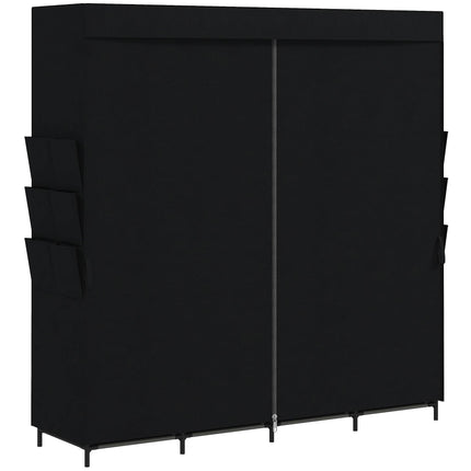Portable Fabric Wardrobe, Dustproof, Black, 170 x 45 x 167 cm