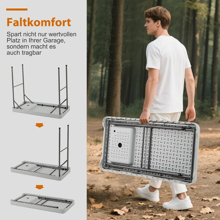 Tragbarer Fischputztisch mit Spüle und Wasserhahn – Weiß