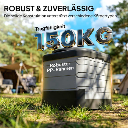 Tragbare faltbare Campingtoilette mit 12 Beuteln, 150 kg Tragkraft