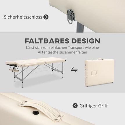 Portable Folding Massage Table with Face Cradle, 186x71x83 cm