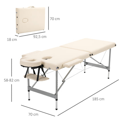 Portable Folding Massage Table with Face Cradle, 186x71x83 cm