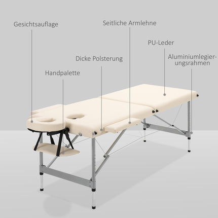 Portable Folding Massage Table with Face Cradle, 186x71x83 cm