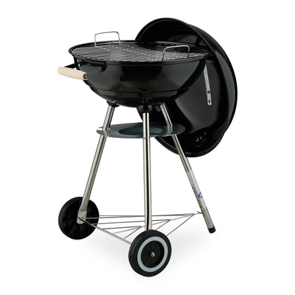 Tragbarer Kugelgrill mit Ascheauffangbehälter & Rollen