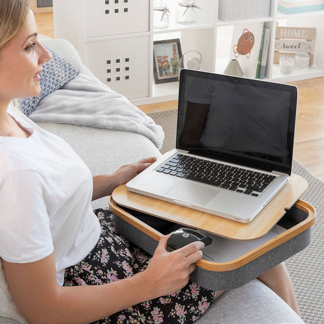 Tragbarer Laptop-Schreibtisch mit großer Ablagefläche InnovaGoods