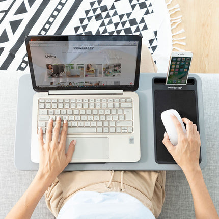 Přenosný stolek na notebook s XL polštářem Deskion InnovaGoods