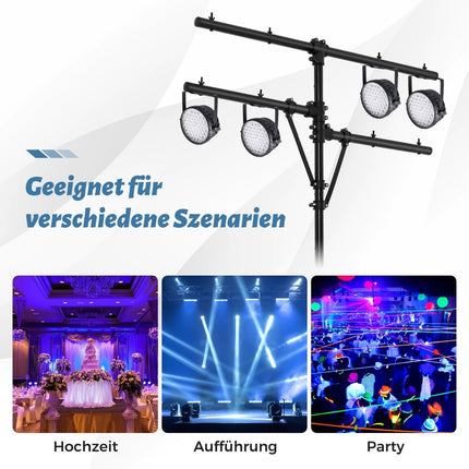 Portable Lighting Stand, Adjustable Height, Holds 8 Lights