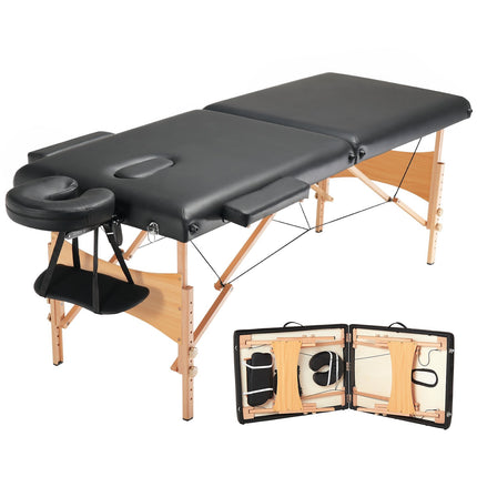 Portable Massage Table 28-Inch, Height Adjustable, Carry Bag