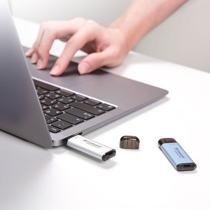 Tragbare Mini-SSD ESD300C USB-C 1 TB 10 Gbit/s (R1050/W950 Mb/s) Silber