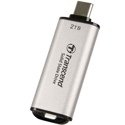Tragbare Mini-SSD ESD300C USB-C 2 TB 10 Gbit/s (R1050/W950 Mb/s) Silber