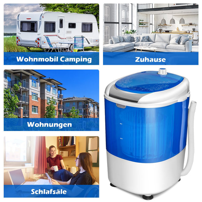 Portable Mini Washing Machine, 2.5kg Spin Dryer, Blue