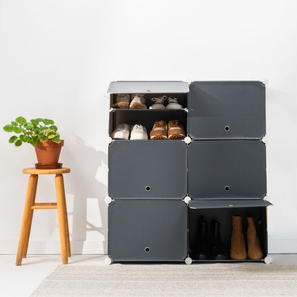 Portable Modular Shoe Cabinet InnovaGoods Grey - 36 pairs