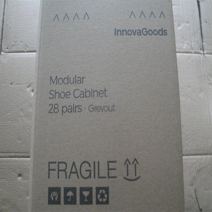 Portable Modular Shoe Cabinet InnovaGoods Grey - 36 pairs