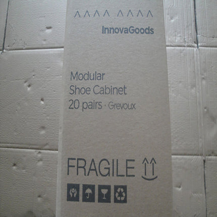 Portable Modular Shoe Cabinet InnovaGoods Grey - 36 pairs