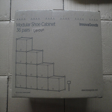 Tragbarer modularer Schuhschrank InnovaGoods Weiß - 28 Paar