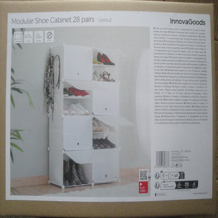Meuble à chaussures modulaire portable InnovaGoods Blanc - 36 paires
