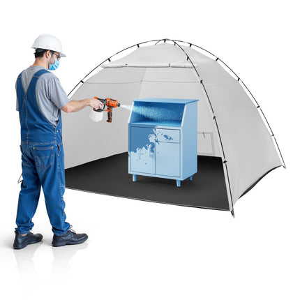 Portable Paint Booth Tent, 295 x 292 x 202 cm, Floor, Mesh Door