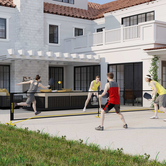 Tragbares Pickleball-Netz 6,7 m mit Metallrahmen und Tragetasche