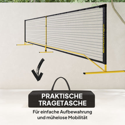 Portable Pickleball Net 6.7m with metal frame and carrying case