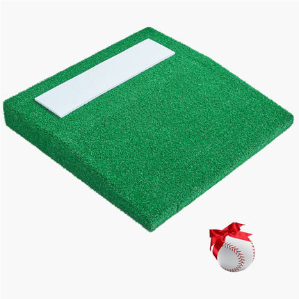 Portable Pitching Mound, 31 in Turf with Rubber, Handle