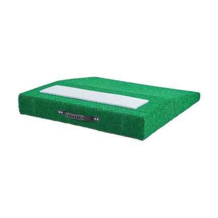 Portable Pitching Mound, 31 in Turf with Rubber, Handle
