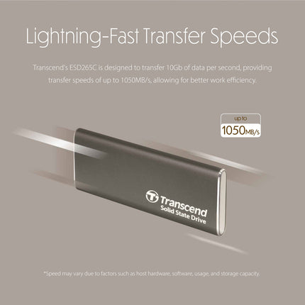 Přenosný SSD ESD256C USB-C 500Gb 10Gbps (R1050/W950 Mb/s), hliníkový