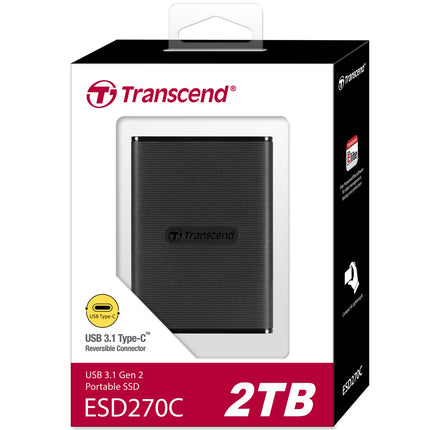 Tragbare SSD ESD270C USB-C 2TB (R520/W460) Schwarz