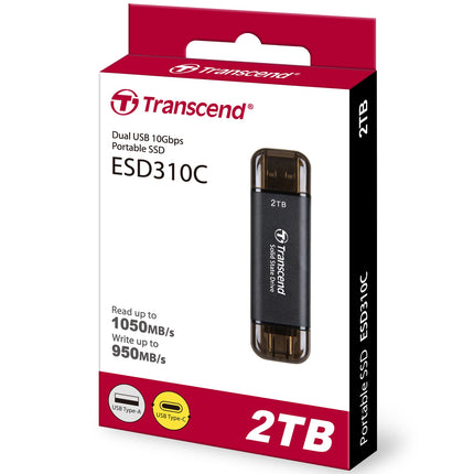 Tragbare SSD ESD310C USB-C 2TB (R1050/W950) Schwarz
