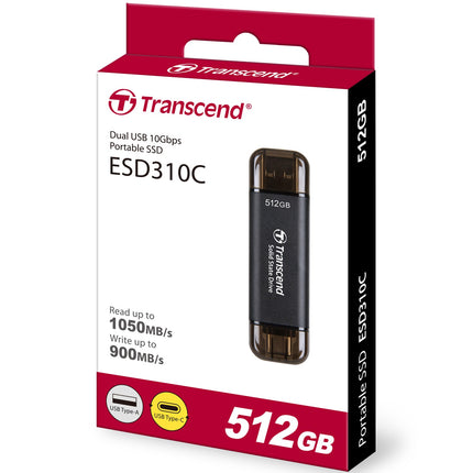 Tragbare SSD ESD310C USB-C 512 GB (R1050/W950) Schwarz