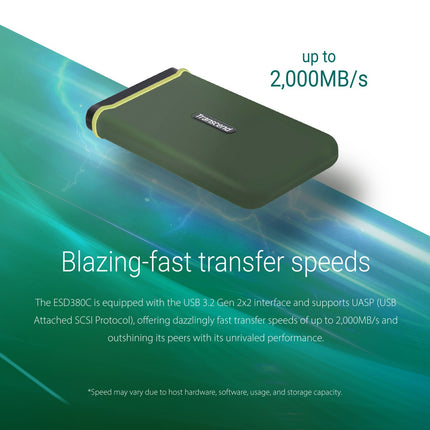 Tragbare SSD ESD380C USB-C 2 TB (R/W 2000 MB/s)