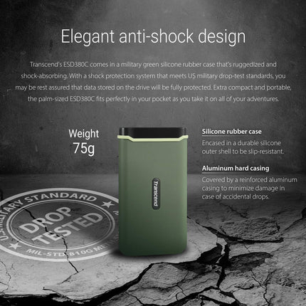 Tragbare SSD ESD380C USB-C 2 TB (R/W 2000 MB/s)