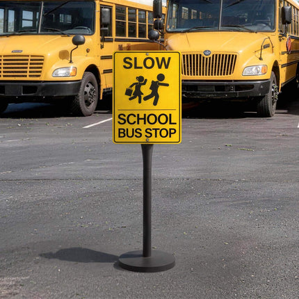Portable Sign Post Stands 2-Pack, 1230 mm, Cast Iron Base