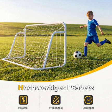 Tragbares Fußballtor mit wetterfestem Netz, 121x60x80 cm